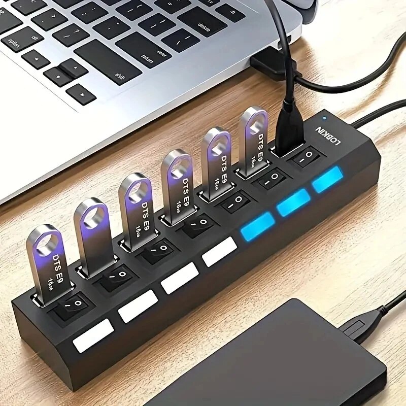 Laptop Accessories Hub - Espansore adattatore USB HUB 2.0 ad