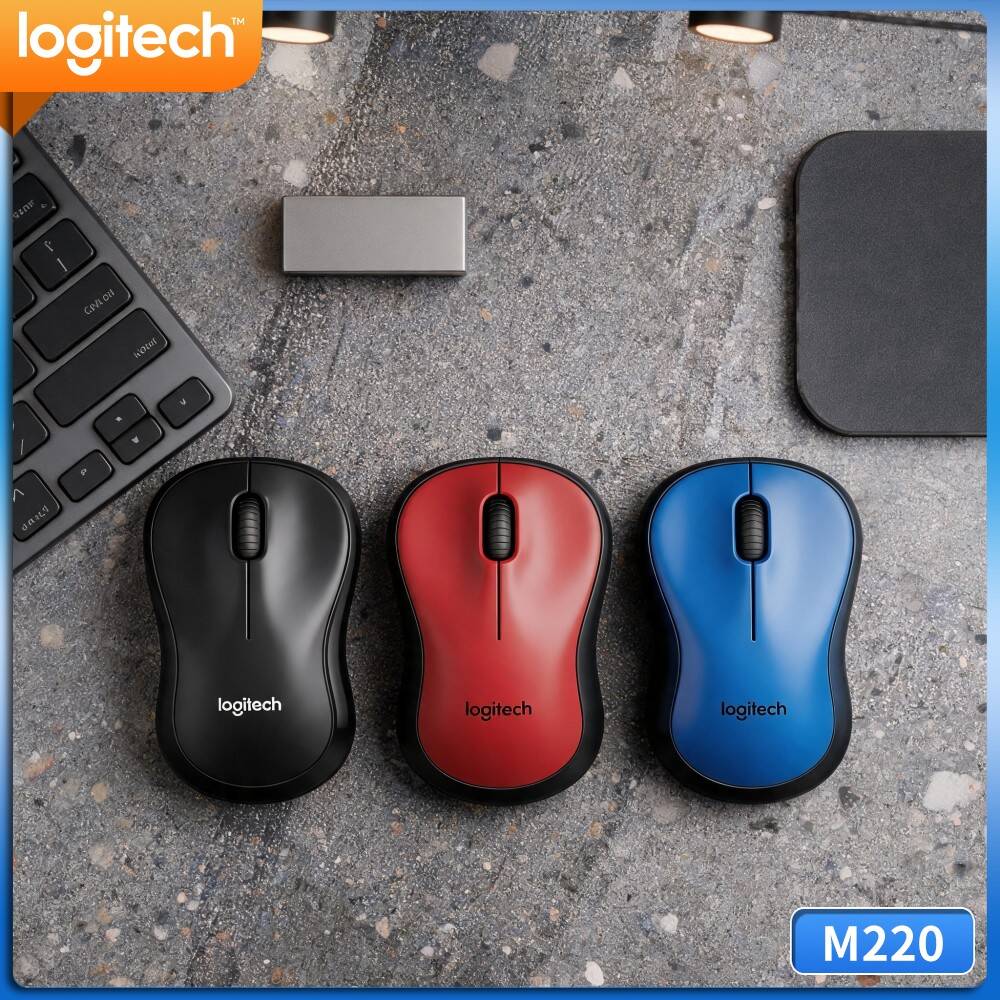 Laptop Electronics Accessories - Mouse Wireless Logitech M220, Funzionamento Silenzioso,