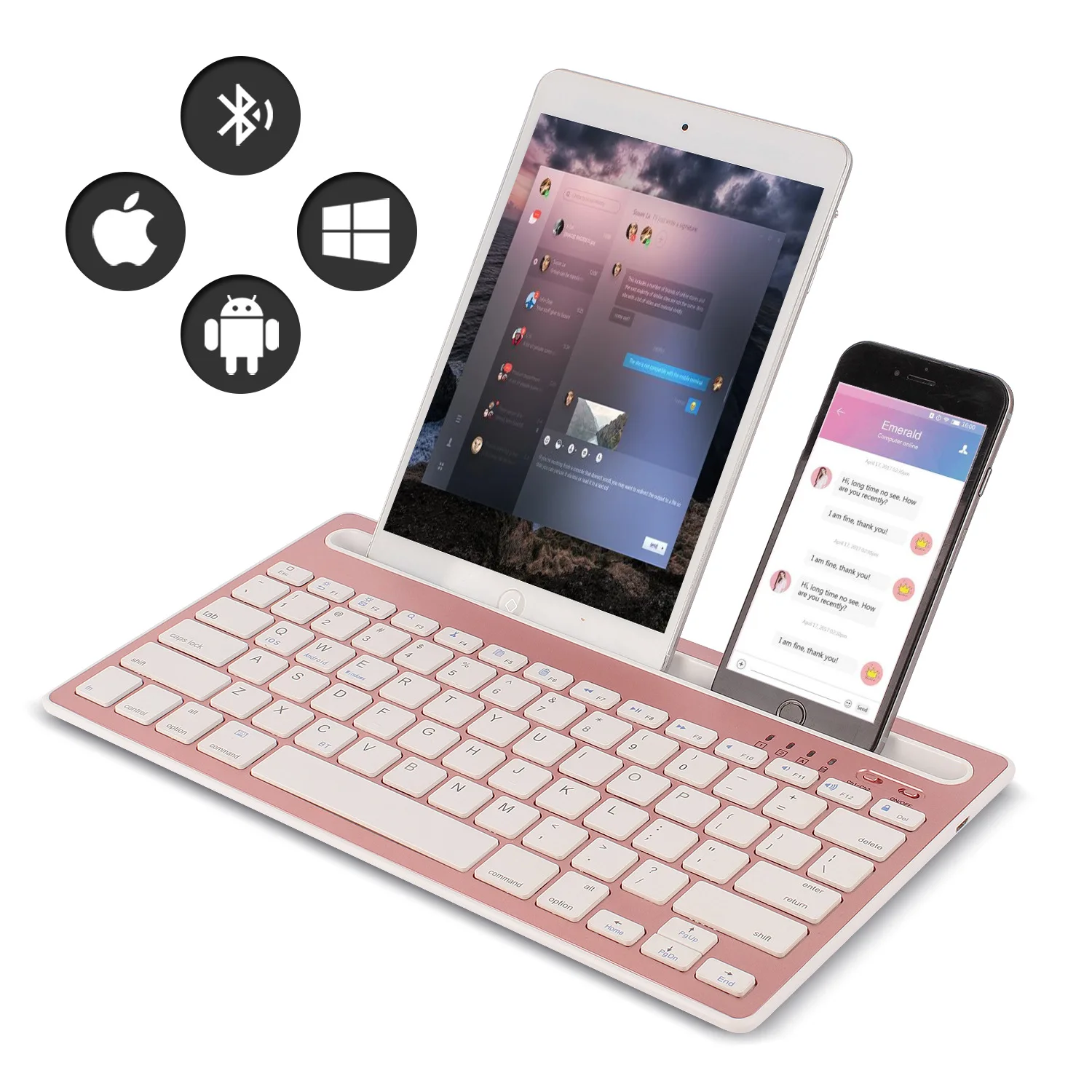 Laptop Ergonomic Accessories - Tastiera Bluetooth Compatibile con sistemi Android/iOS/Windows