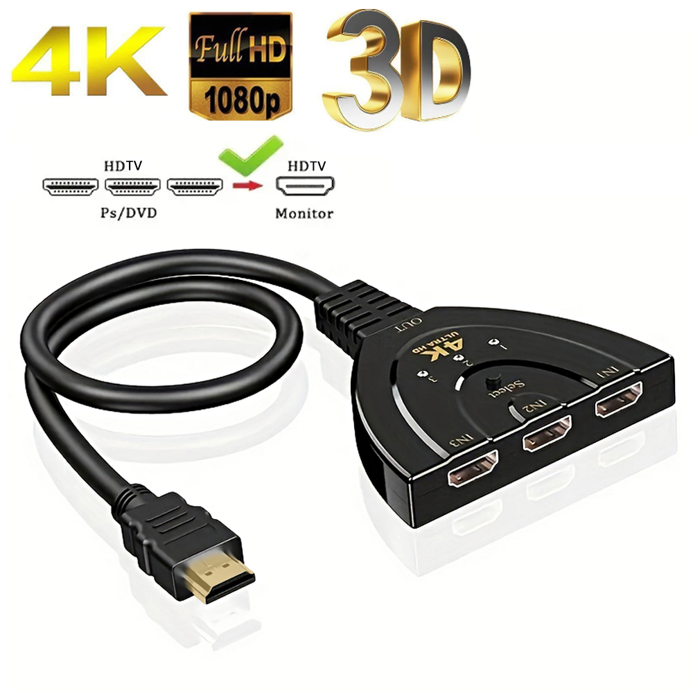 Laptop Accessories Hub - Switch compatibile HDTV a 3 porte