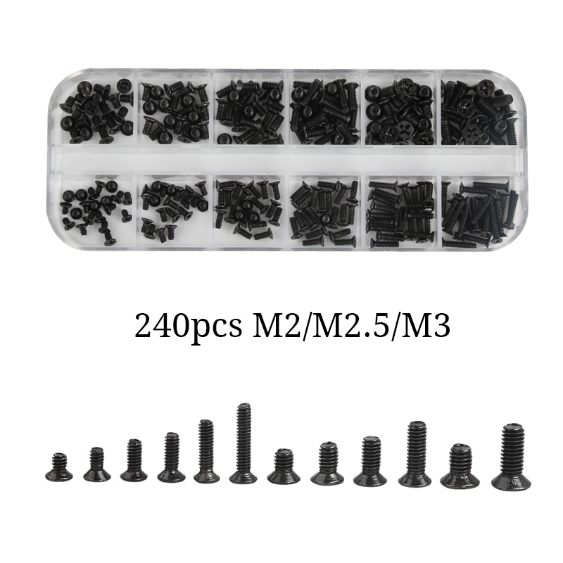 240 pz M2 M2.5 M3 Set di viti  - Laptop Electronics Accessories recensione e prezzo